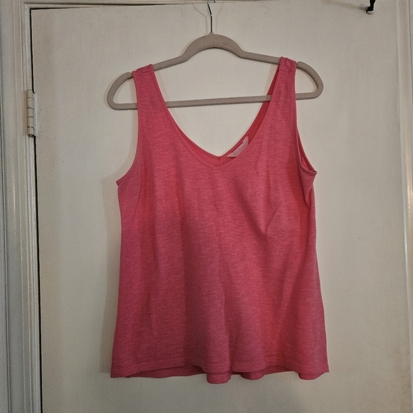 Lilly Pulitzer 100% Cotton Hot Pink Tank Top Size Medium - Picture 1 of 6